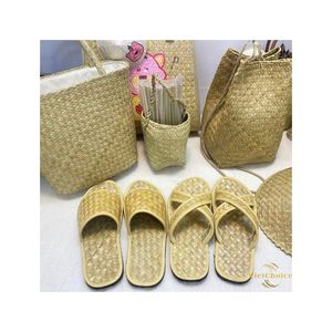Sac fourre-tout en paille personnalisé avec logo, sac de plage fait main en provenance d'une usine vietnamienne, écologique et idéal pour l'été - Product Image 4