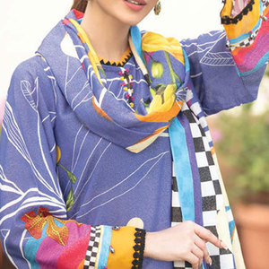 Salwar Kameez pour femmes, imprimé numérique personnalisé, coupe régulière, longueur normale, tenue décontractée, style Inde Pakistan, tenue d'été - Product Image 6