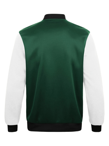 Men's Stylish High-Street Style Best Custom Baseball <b>Canvas</b> <b>Jacket</b> High Quality Wool Breathable Winter Compatible Low MOQ OEM - Product Image 3