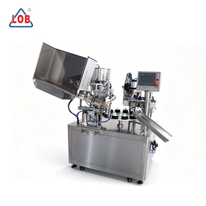 Machine de remplissage et de scellage à tube chauffant interne à tête unique en acier inoxydable pour cosmétiques, fromages et produits laitiers - Product Image 2