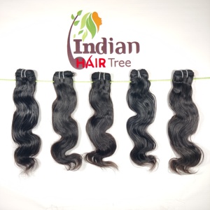 Unprocessed Cuticle Aligned Indian Temple Human Hair Bodywave Virgin Weaving <b>Cheap</b> Raw Natural Bundles Manufactured <b>Extensions</b> - Product Image 3