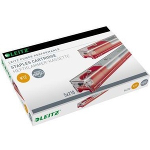 Casete de grapas rojas Leitz para grapadora de bloque 5551/5550, 26/12, 80 hojas, 5 x 210 grapas/paquete - Product Image 1