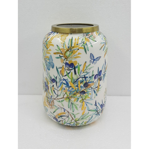 Calcomanía de jarrón de flores de metal de diseño elegante, para el hogar y la boda acabado esmaltado, mesa decorativa hecha a mano, personalizada a granel - Product Image 6