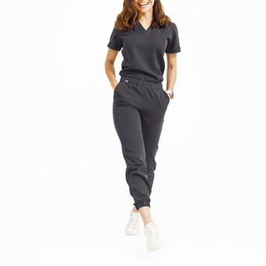 Uniforme Médico de Punto con Cuello Mao Personalizado, Uniforme de Enfermera Clásico para Mujer, Pantalones Jogger, Conjuntos de Uniformes de Hospital - Product Image 4
