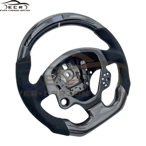 Ever-Carbon Racing ECR Design personnalisé Volant en fibre de carbone en cuir suédé pour volant <span class=keywords><strong>Ferrari</strong></span> - Product Image 2