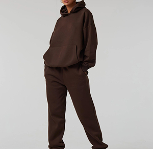 OEM Fabricantes 'Drop-Shoulder Plain Heavyweight Winter Chándal Hombres 500gsm French Terry Fleece Jacket con capucha Zip-up - Product Image 5