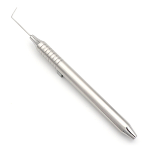 เครื่องมือวินิจฉัยทางทันตกรรม 6A Dental Explorer ขนาด 12 มม. ปลายเดี่ยว ทำจากเหล็กกล้าไร้สนิม สำหรับตรวจจับฟันผุ หินปูน โรคปริทันต์ และการตรวจจับการแยกของฟัน - Product Image 1