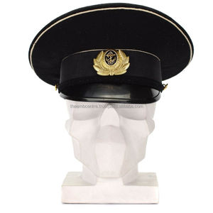 Casquettes de marine personnalisées avec visière brodée dorée, casquettes de marine personnalisées du Pakistan - Product Image 1