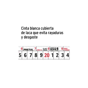 BOX 6 Flexometro con nastro da 8 m 25 mm, confezione da 6 pezzi, PRETUL - Product Image 2