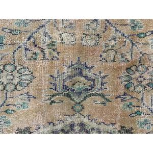 Alfombra Turca Vintage de 5.5x9.4 pies (169x286 cm), Alfombra Abstracta Marrón y Azul - Product Image 5