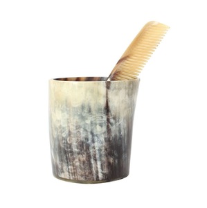 Taza de cuerno única y vidrio estilo medieval hecho a mano rústico pulido conjunto adecuado para beber bar Decoración Cocina fiesta y regalos - Product Image 5