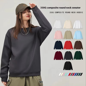 Sudaderas de material de secado rápido Fabricante personalizado Basics Sudaderas de mezcla de algodón Sudaderas de cuello redondo de gran tamaño Premium - Product Image 6