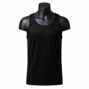 Camiseta sin Mangas Básica para Hombre al por Mayor, Chaleco de Jersey de Algodón Liso, Impresión de Logotipo Personalizado, Directo de Fábrica OEM - Product Image 1