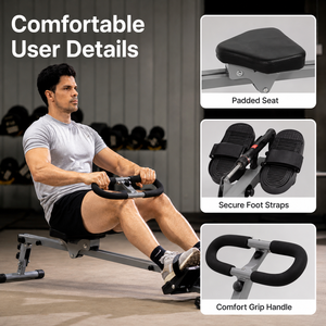 Rameur magnétique pliable BNcompany, capacité 200 kg, pour entraînement cardio à domicile - Product Image 6
