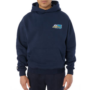 Sudadera con Capucha Vintage para Hombre, Estilo Avirex, Lavado Ácido, Talla Grande, 100% Algodón, Forro Polar Grueso y Pesado, Otoño - Product Image 3