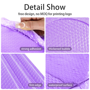 Sobres de plástico impermeables duraderos con burbujas de polietileno de envío mate ecológico personalizado púrpura - Product Image 4