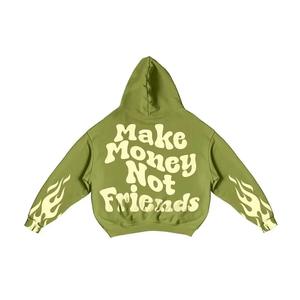 Pantalon à capuche décontracté 100% coton pour femmes Ensemble 2 pièces Logo personnalisé Motif solide au genou lourd Meilleure qualité Brodé Offre Spéciale! - Product Image 3