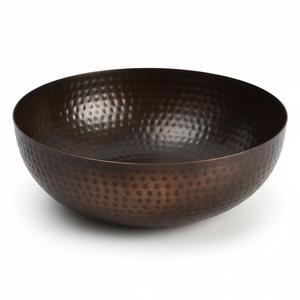 Frutero de Aluminio Martillado en Bronce Antiguo para Decoración de Mesa en el Hogar y Hoteles, Frutero para Ensaladas y Frutas Hecho a Mano - Product Image 1