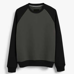 100% tela de lana de algodón logotipo personalizado estampado Regular Fit Color bloque personalizado cuello redondo ropa de Hombre Sudaderas de invierno - Product Image 1