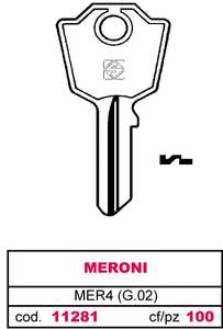 กุญแจ Asc Mer4 (g.Vac 0) เมโรนี - Product Image 1