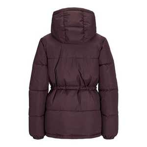 Venta al por mayor chaqueta de invierno informal para las mujeres personalizadas impresas lona Puffer con soporte de cuello logotipo frontal - Product Image 5