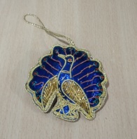 Vente en gros de décorations et accessoires de Noël festifs Jaunty Zari de 3 pouces pour arbre de Noël, en provenance d'Inde, 34648, pour la décoration des fêtes