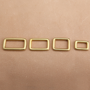 One-Piece Ring Connector <b>Strap</b> Stainless Steel and Brass Square Opening <b>for</b> Shoulder <b>Bags</b> and Leather Craft Accessories - Product Image 3