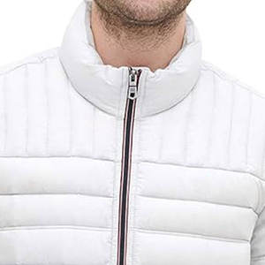 Chaqueta acolchada de diseño único para hombre con cuello levantado Ropa de invierno de lona de alta calidad Precio barato Color sólido - Product Image 6