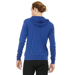 เสื้อฮู้ด truyal BLUE ชายหญิงซิปเต็มเต็มซิปน้ำหนักเบาเสื้อมีฮู้ดผ้าเจอร์ซีย์กำหนดเองเสื้อมีฮู้ดแบบเรียบซิปแนวสตรีท - Product Image 3