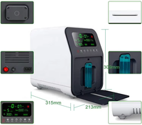 Concentrateur d'oxygène médical Aurboic, réglable de 1 à 7 litres/min, avec humidificateur