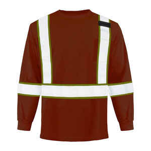 เสื้อโปโลแขนยาวสะท้อนแสงทำจากผ้าโพลีเอสเตอร์สะท้อนแสง - Product Image 3