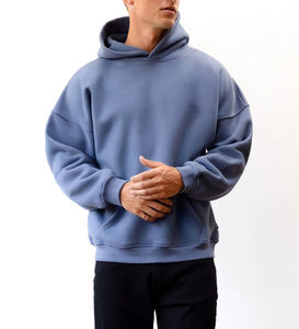 Nouveauté : Sweat à capuche pour homme de qualité supérieure, bleu, coupe ample, épaules tombantes, vêtement décontracté, respirant - Product Image 5