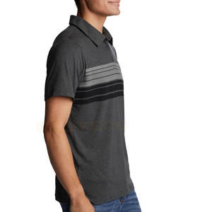 Camiseta informal para Polo de calidad superior para hombre, tejido de punto transpirable ajustado con patrón sólido - Product Image 5