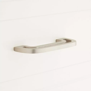 Poignée de porte de placard en laiton doré moderne avec un design incurvé élégant, finition durable, idéale pour la cuisine, la garde-robe et la décoration des meubles - Product Image 3