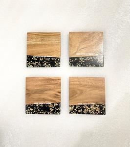 Meilleure vente sous-verres créatifs en résine tapis de tasse de boisson pour assiettes thé boissons sous-verres décor à la maison résine époxy sous-verres ensemble tapis de Table - Product Image 1