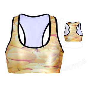 บราออกกำลังกายแบบซับลิเมชันสำหรับผู้หญิงบราดันทรงสไตล์กำหนดได้เอง - Product Image 1