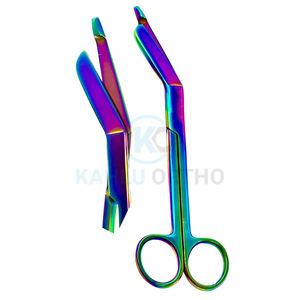 KAHLU Ciseaux orthopédiques à bandage chirurgical en acier inoxydable Multicolore Bonne vente Source d'alimentation manuelle Prix compétitif - Product Image 1