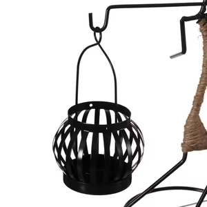 Exclusive Iron Classic Metal <b>Lantern</b> with <b>Rattan</b> Rope Hand Made Iron Basit <b>Lantern</b> Decorative by decor impex - Product Image 4