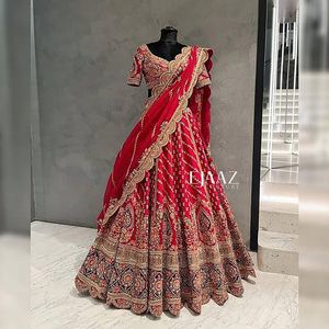 Venta caliente diseñador nupcial Lehnga Choli para fiesta de boda desgaste Lahnga Choli India 2023 diseño comprar de fabricante indio - Product Image 1