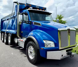 Camion benne Kenworth T880 d'occasion 2021 robuste à trois essieux - Paccar 485HP 8L Manuelle 18' Benne à déchargement rapide Expédition rapide - Product Image 2