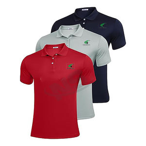 Polos unis élégants pour hommes avec des polos en tissu de coton personnalisés, confortables à manches courtes, vêtements de sport et de golf - Product Image 6