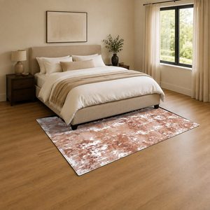 <b>RUGS</b> DEPOT LXDP-0534 Wholesale Terracotta Gold Designer Pattern Digital Printed Machine Washable Chenille Area <b>Rug</b> <b>Non</b> <b>Slip</b> - Product Image 3