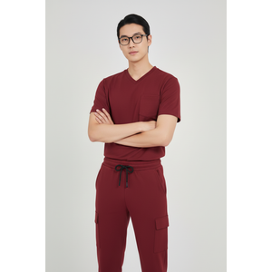 Uniforme de Hospital de Material de Secado Rápido, Conjunto Médico de Estilo Minimalista, Estiramiento de 4 Vías, Cuello en V, Fábrica de Bolsillos - Product Image 1