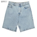 Shorts en jean baggy pour hommes, fabriqués sur mesure en 2025, avec fermeture éclair, coupe ample, 100% coton, denim lourd, shorts de skate pour hommes - Product Image 2