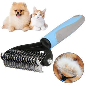 Cepillo de aseo para mascotas de doble cara para perros y gatos: Herramienta de deshedding y Dematting para depilación - Product Image 1