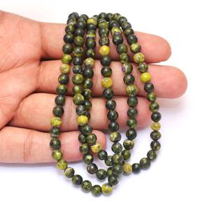 AAA+ Atlantasite Stichtite 6mm Pierre précieuse Perle ronde lisse Stichtite naturelle Pierre semi-précieuse Perles en vrac pour la fabrication de bijoux - Product Image 4