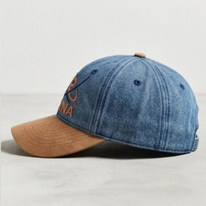 Gorra de Béisbol RIZNA de Mezclilla Twill, 6 Paneles, Ajustable, Unisex, Casual, Deportiva, Formal, con Logotipo Bordado en 3D en el Panel Frontal, Azul, de Algodón - Product Image 3