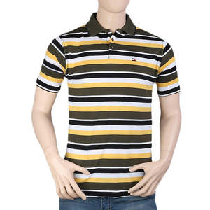 เสื้อยืดลำลองผู้ชายลายทางคอปกแขนสั้น Chase Value-XL-หลากสี - Product Image 3