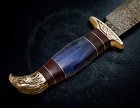 Couteau de Bushcraft à Haute Dureté Chasse EDC Lame Fixe à Bord Tranchant Couteau Tactique Couteau de Survie avec Étui en Cuir