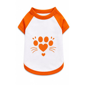Camiseta Personalizada para Mascotas con Estampado de Pata de Gato Blanca y Naranja, Unisex, WATZY SPORTS WI-PTS-4501, 2026 - Product Image 5